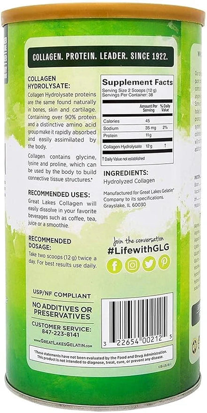 Great Lakes Wellness Collagen Peptides Powder 16oz - 4 Pack