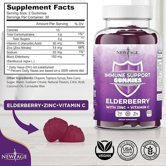 NEW AGE Immune System Support Gummies 180 Gummies)