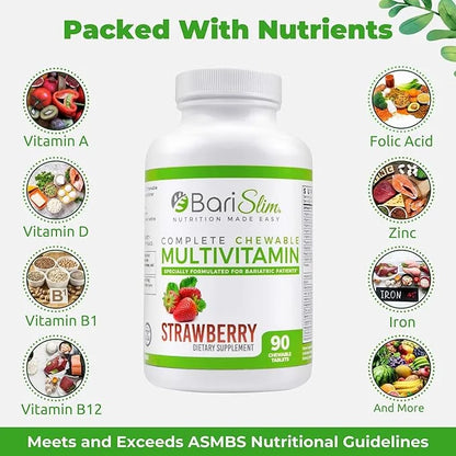 BariSlim Chewable Bariatric Multivitamin 45mg Iron