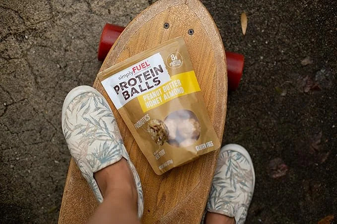 Whole Food Protein Balls with Probiotics - Peanut Butter Honey Almond Snacks - 8g Protein Snack - Gluten Free Energy Balls...