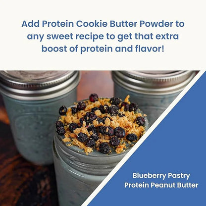 Flexible Dieting Lifestyle Vegan Protein Cookie Butter Powder - Blueberry Pastry | Dairy-Free, Keto-Friendly, Low Carb, Su...
