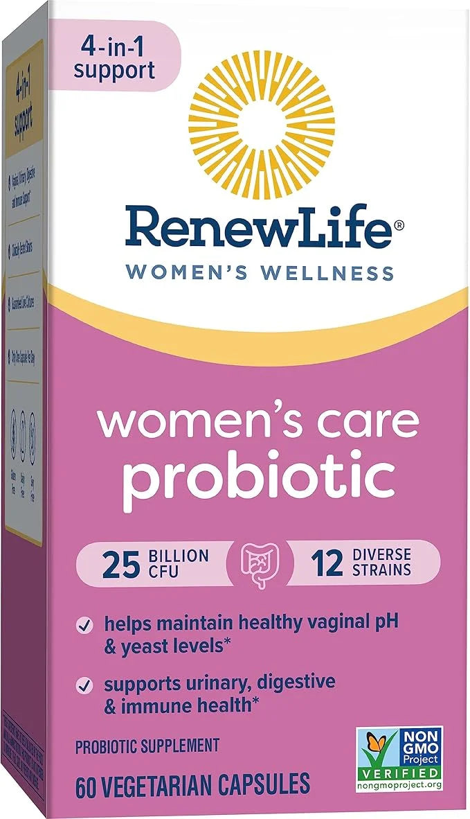 Renew Life Women's Probiotic Capsules, Supports 25 Billion 60 Ct