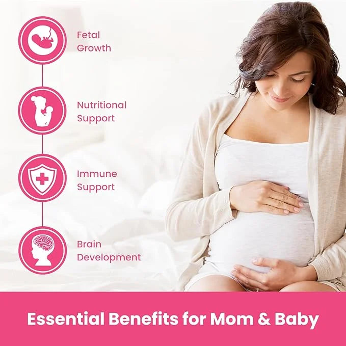 Prenatal Vitamin Gummies with DHA 3, Folate, D3, Pregnancy 120 Count (2-Pack)