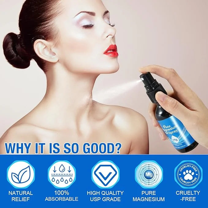 Magnesium Oil Spray,2pcs Magnesium Oil Massage,4.04 fl
