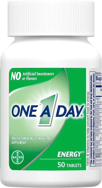One A Day Energy Multivitamin B6, B12 B12 & 50 Tablets