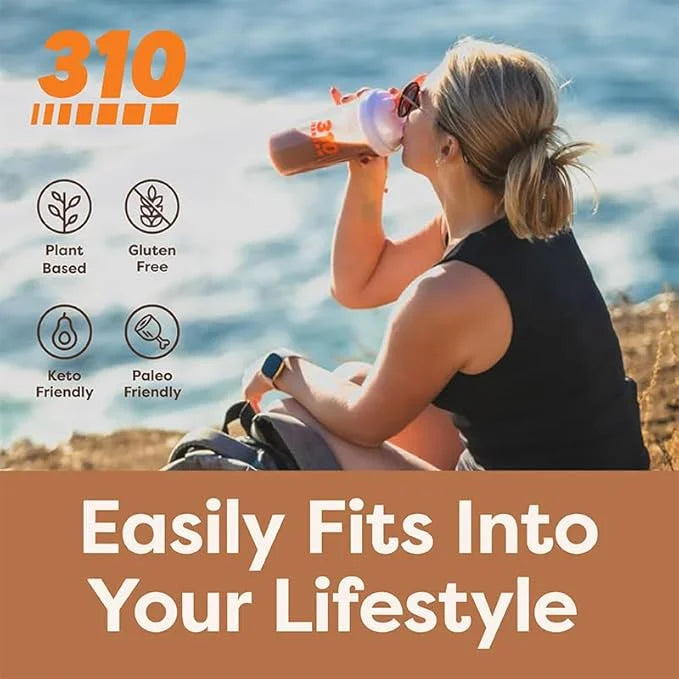 310 Nutrition All-In-One Meal Replacement Shake - Fiber-Rich Vegan Superfood Blend with Natural Sweeteners - Low Carb, Ket...