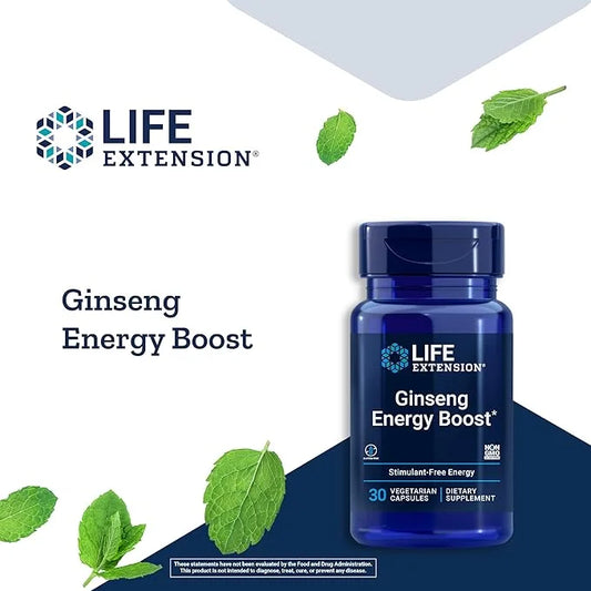 Life Extension Ginseng Energy Boost, Fermented 30 Capsules