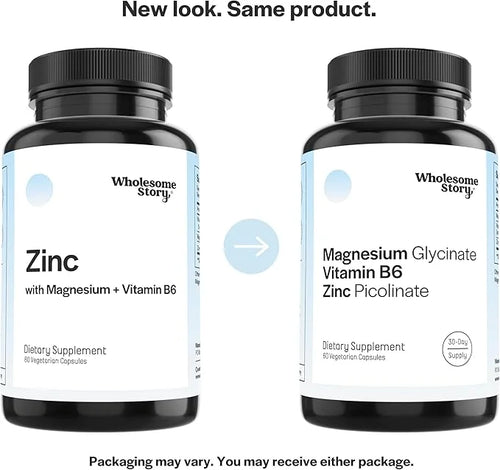 3-in-1 Zinc Picolinate Magnesium Glycinate Supplements with Vitamin B6 | Magnesium and Zinc Vitamin | Reproductive & Ferti...