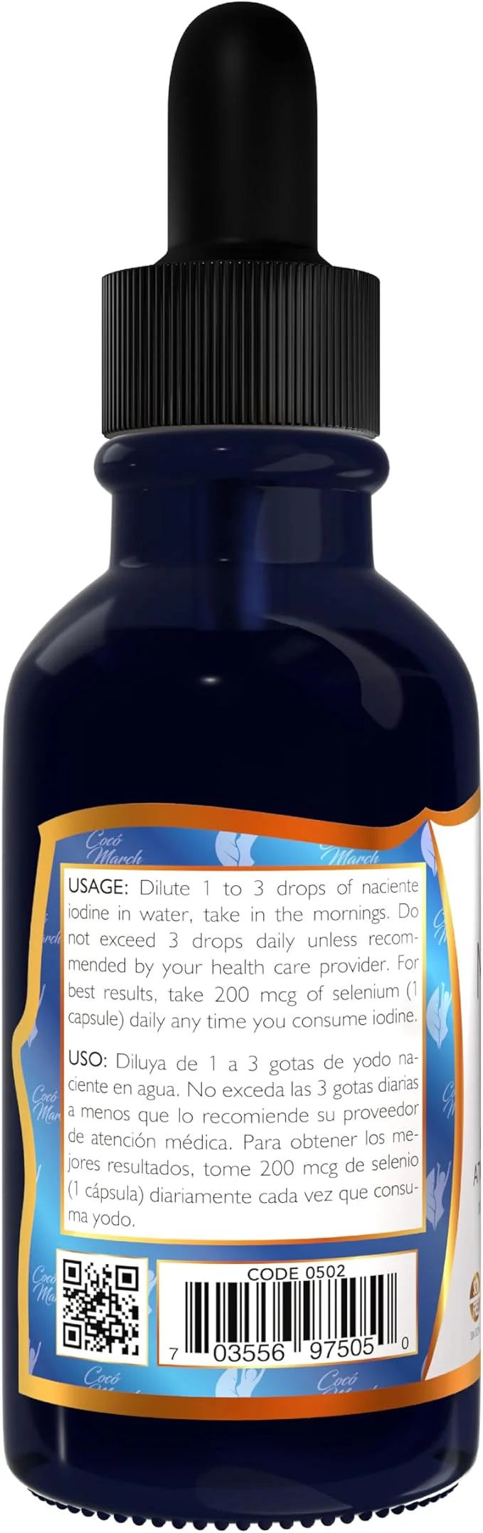 Coco March Nascent Iodine-Magnetized Iodine High Concentration, Thyroid & Metabolism Support, Gluten Free, Keto Friendly, ...