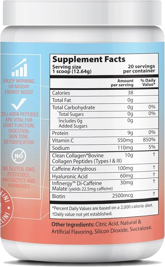 Peptide Energy Collagen Powder Hair, Nail, 8.92 oz