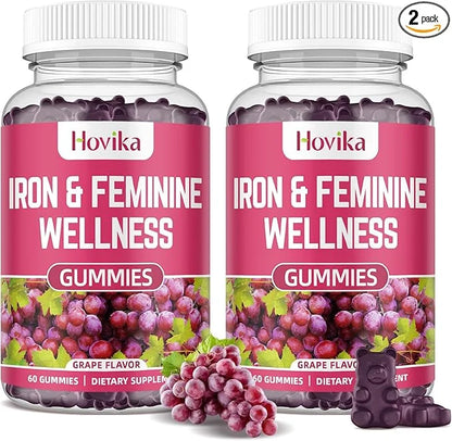 Iron for Women Gummies, 40mg Iron Supplement Anemia with multivitamin for Women, Zinc, Selenium, Iodine - for Iron Deficie...