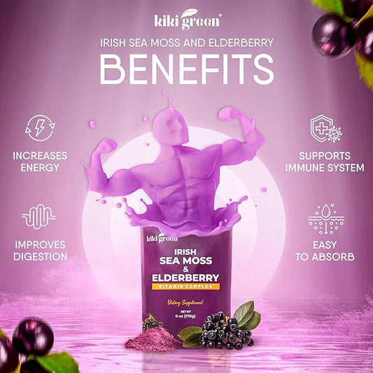 Sea Moss Powder with Elderberry Immune 6 Oz