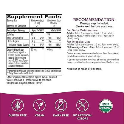 Nature's Way USDA Organic Sambucus Elderberry 4 Ounce