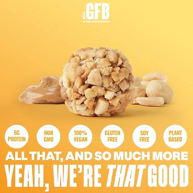 The Gluten Free Brothers Peanut Butter Bites - Gluten Free Protein Balls – Non GMO, Soy Free, Vegan – Snack Size Plant Bas...