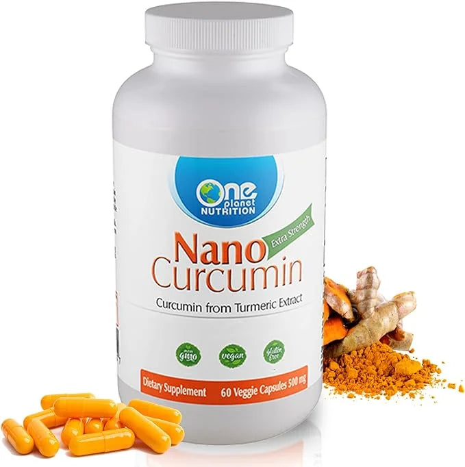Nano Curcumin 500 mg, Turmeric Curcumin 60 Veggie