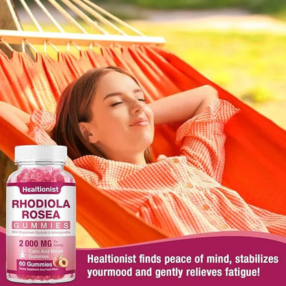1 Pack Sugar-Free Rhodiola Rosea Gummies 60 Vegan