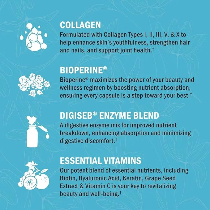 Multi Collagen Peptides Capsules for Women 135 Collagen
