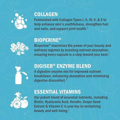 Multi Collagen Peptides Capsules for Women 135 Collagen