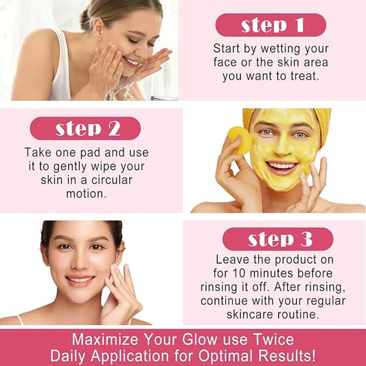 Turmeric Cleansing Pads, Kojic Acid and B5, Vitamin 40PCS