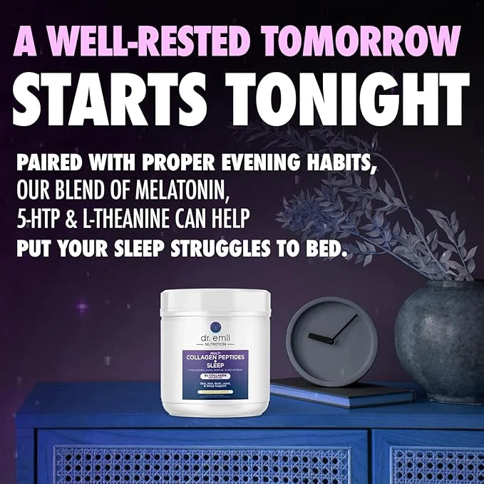 DR. EMIL NUTRITION Collagen Peptides Powder 5-HTP, Melatonin