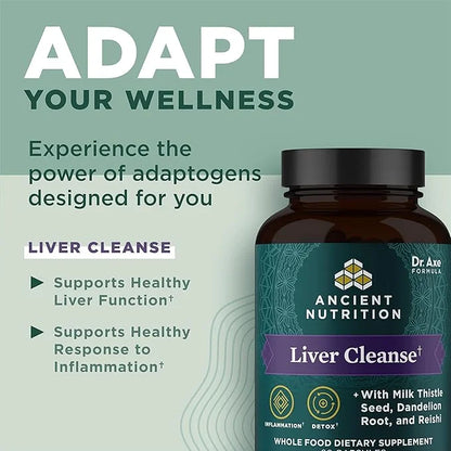 Liver Detox Supplement by Ancient Nutrition, 1300mg, Gluten 60 Count