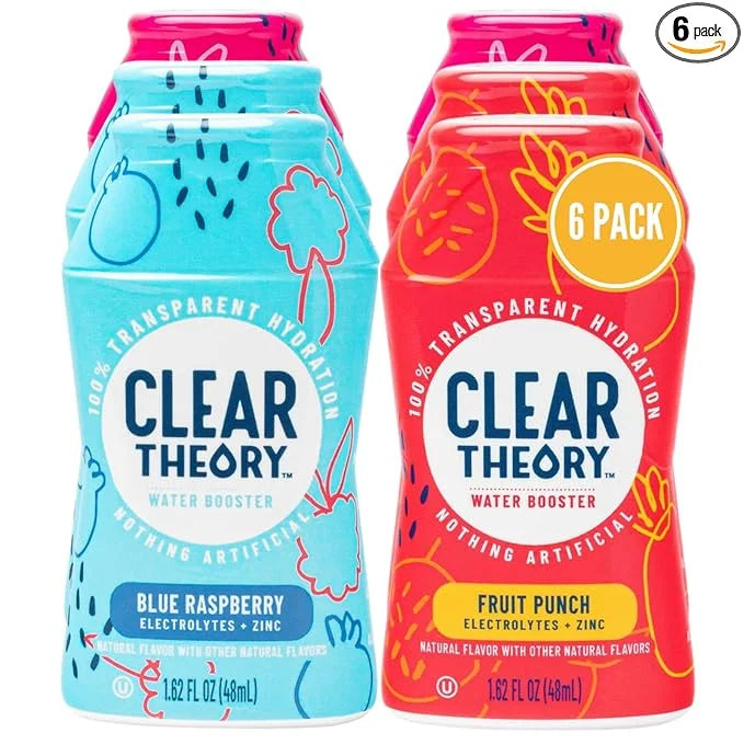 Clear Theory Water Flavoring Drops with Electrolytes, Water Enhancer Liquid Flavored Water Drink Mix, Hydration for Kids, ...