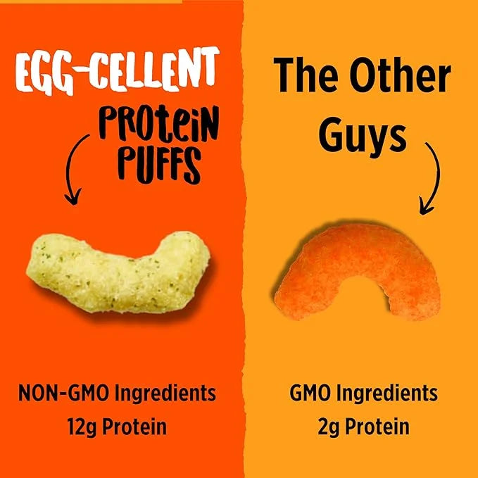 Todd's Better Snacks Egg-Cellent Protein Puffs, Sour Cream & Onion, 1.2 Oz (Pack of 10), Made with Egg Whites, 12g Protein...
