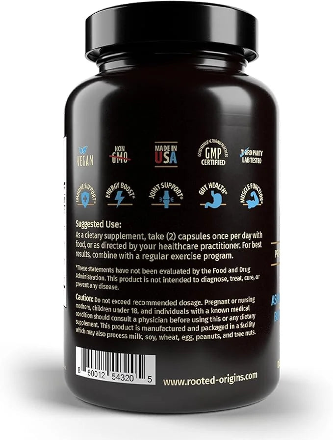 Sea Moss Capsules- Irish Sea Moss, Ashwagandha, Black Cumin Seed, Bladderwrack, Burdock Root & Magnesium- Immune Support, ...