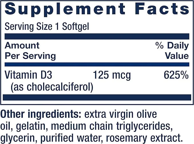 Life Extension 268mg Super Vitamin E 5000IU Vitamin D3 -