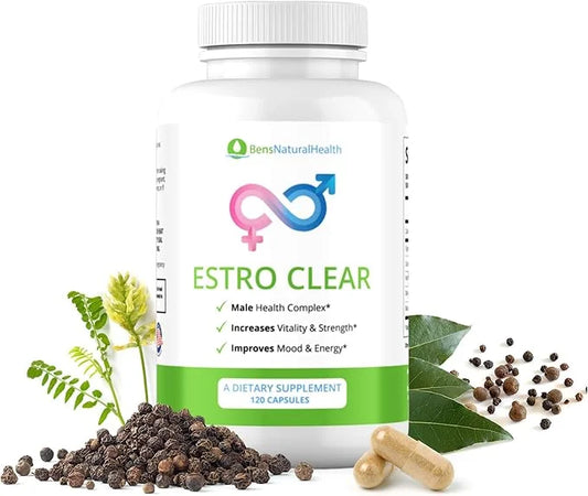 Ben's Natural Health Estro Clear Estrogen Blocker for Men, Natural Anti Estrogen for Men’s Hormonal Balance (Pack of 1) - ...
