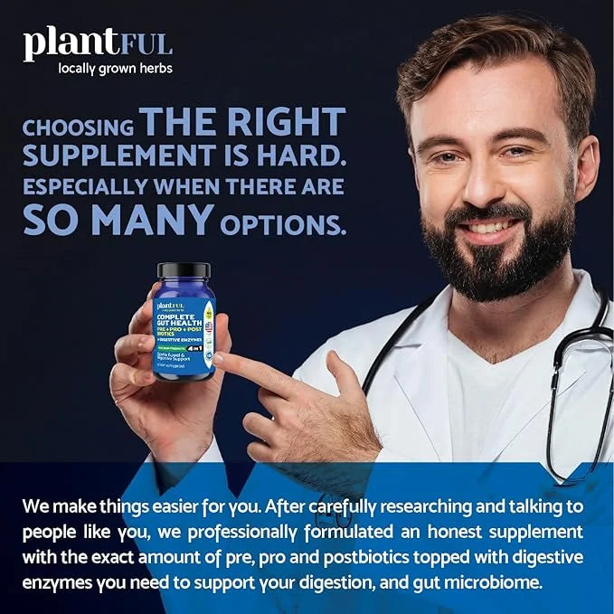 4-in-1 Pre Post Probiotics & Digestive Enzymes 60 Non