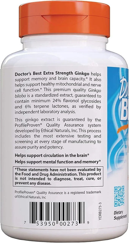 Doctor's Best Extra Strength Ginkgo, Non-GMO, 120 mg, 360 Count 1)