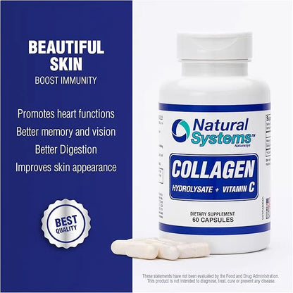 Collagen Plus Vitamin C by Natural 60 Capsules
