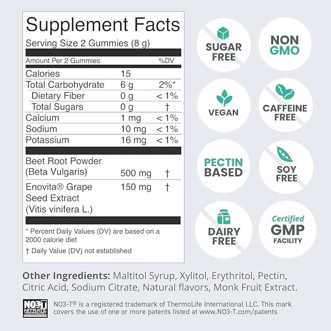humanN SuperBeets Circulation Gummies 60 Count