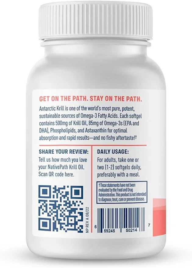 NativePath: Antarctic Krill Oil Omega-3 Fatty 90-Day Supply