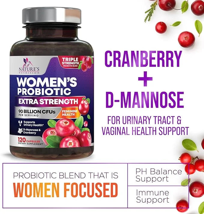 Probiotics for Women with Prebiotics 90 Billion 16 Strains, 120 Capsules