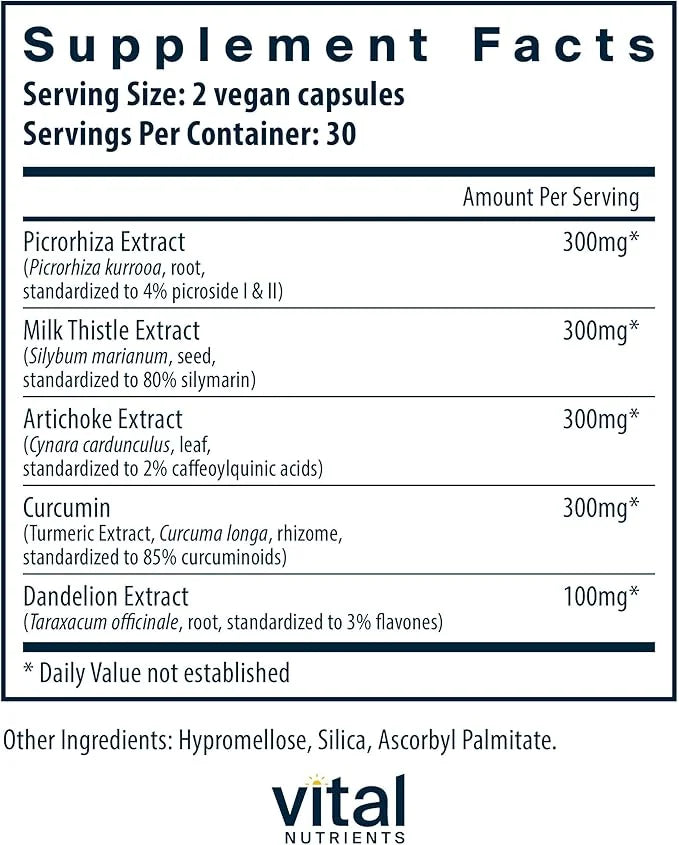 Vital Nutrients Liver Support II 60 Capsules