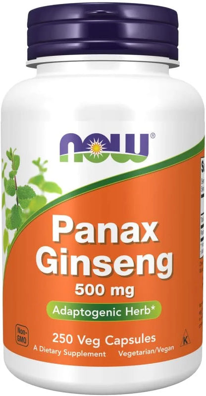 NOW Supplements, Panax Ginseng (Root) 500 250 Veg