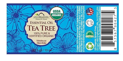 US Organic 100% Pure Tea Tree Essential Oil - USDA Certified Organic, Steam Distilled, Sourced from South Africa, Undilute...