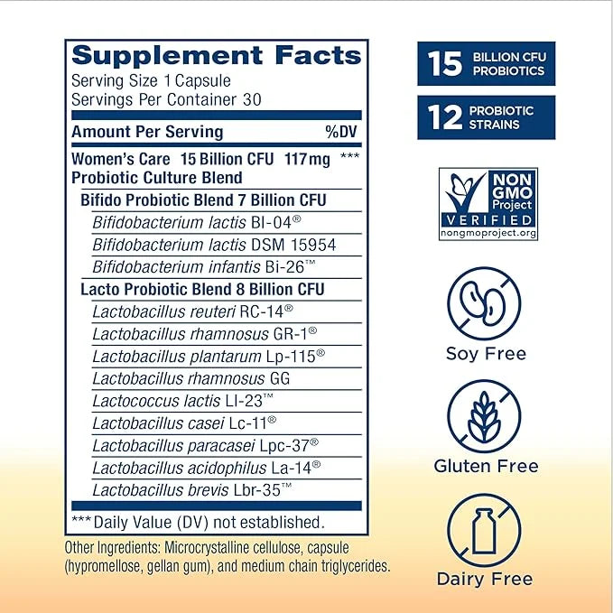 Renew Life Women's Probiotic Capsules, Supports 15 Billion 30 Ct
