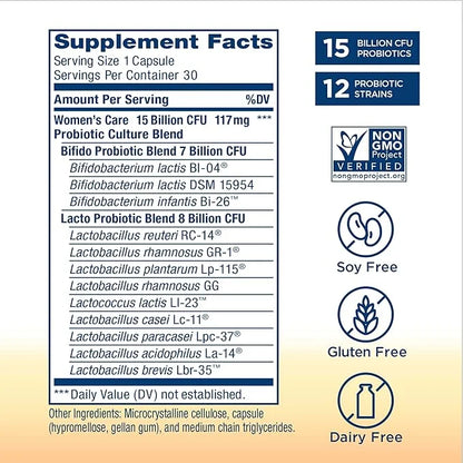 Renew Life Women's Probiotic Capsules, Supports 15 Billion 30 Ct