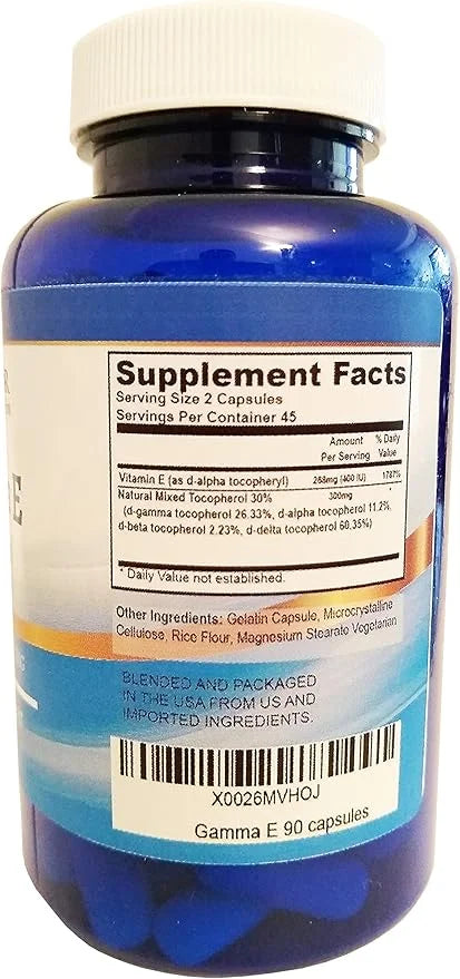 Gamma E Mixed Tocopherols Vitamin E 400 IU 90 Capsules