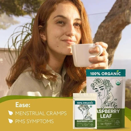 Red Raspberry Leaf Tea Organic – Loose Rasberry Leaves - Organic Raspberry Leaf Tea for Frist, Second, Third Semester Preg...