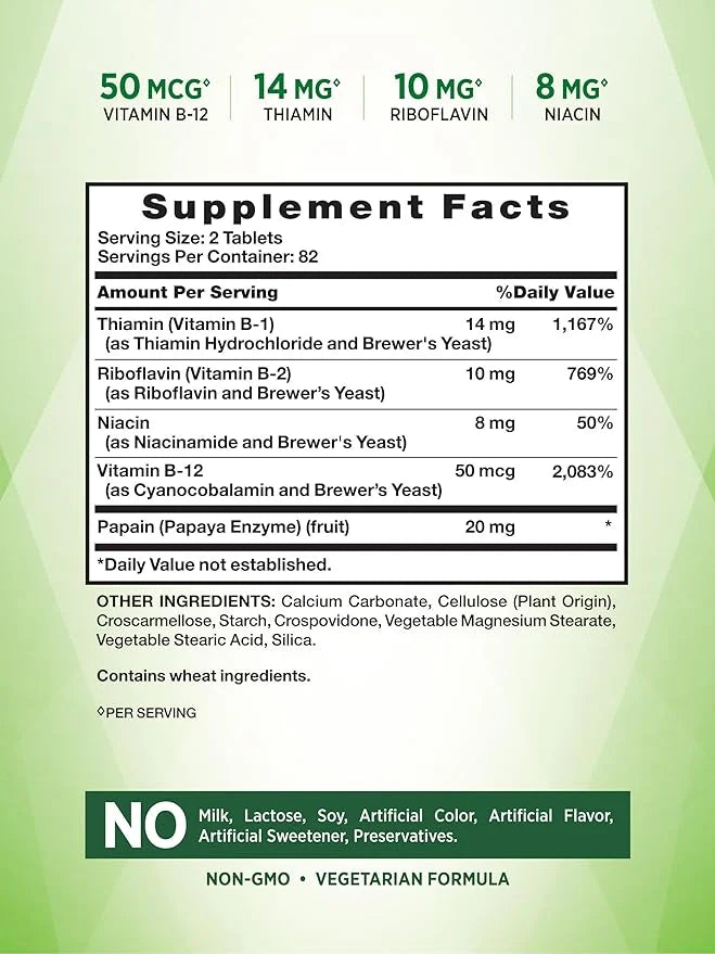 Nature's Truth Vitamin B Complex B12 | 165 Tablets
