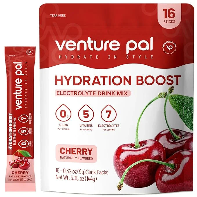 Venture Pal Sugar Free Electrolyte Powder Packets - Liquid Daily IV Drink Mix for Rapid Hydration & Party Recovery | 5 Vit...