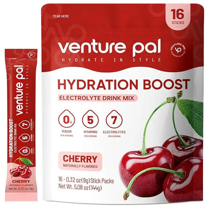 Venture Pal Sugar Free Electrolyte Powder Packets - Liquid Daily IV Drink Mix for Rapid Hydration & Party Recovery | 5 Vit...