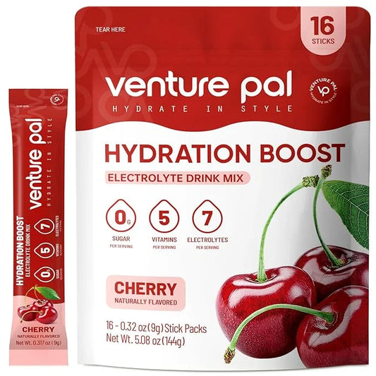 Venture Pal Sugar Free Electrolyte Powder Packets - Liquid Daily IV Drink Mix for Rapid Hydration & Party Recovery | 5 Vit...