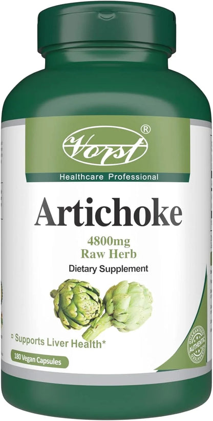 Vorst Artichoke 4800mg Raw Equivalent (1200mg 4:1 Extract 180 Vegan