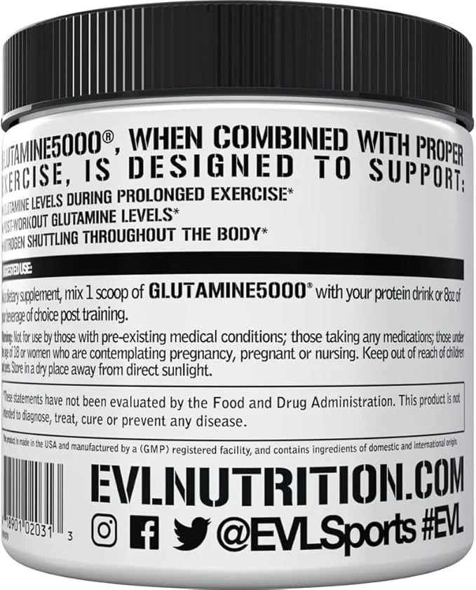 Pure Vegan L-Glutamine Powder Supplement 5g L