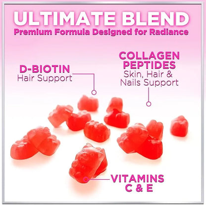 Collagen Peptides Gummies for Women & Men 60 Gummies